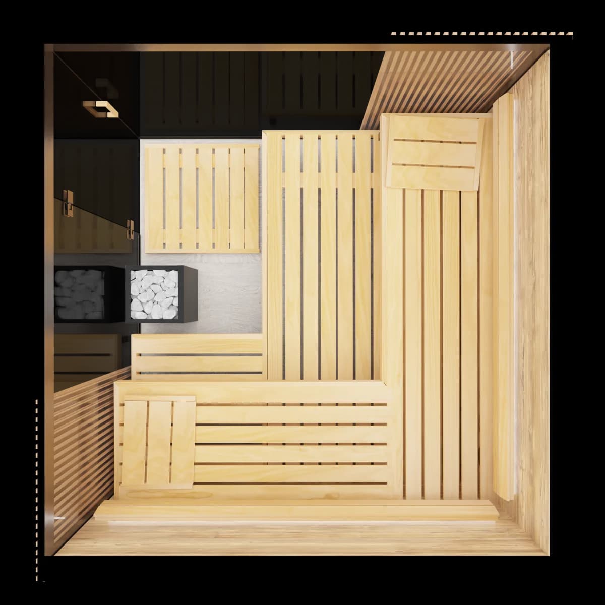 Aalto - 4-Person Indoor Sauna — sauna — view 3