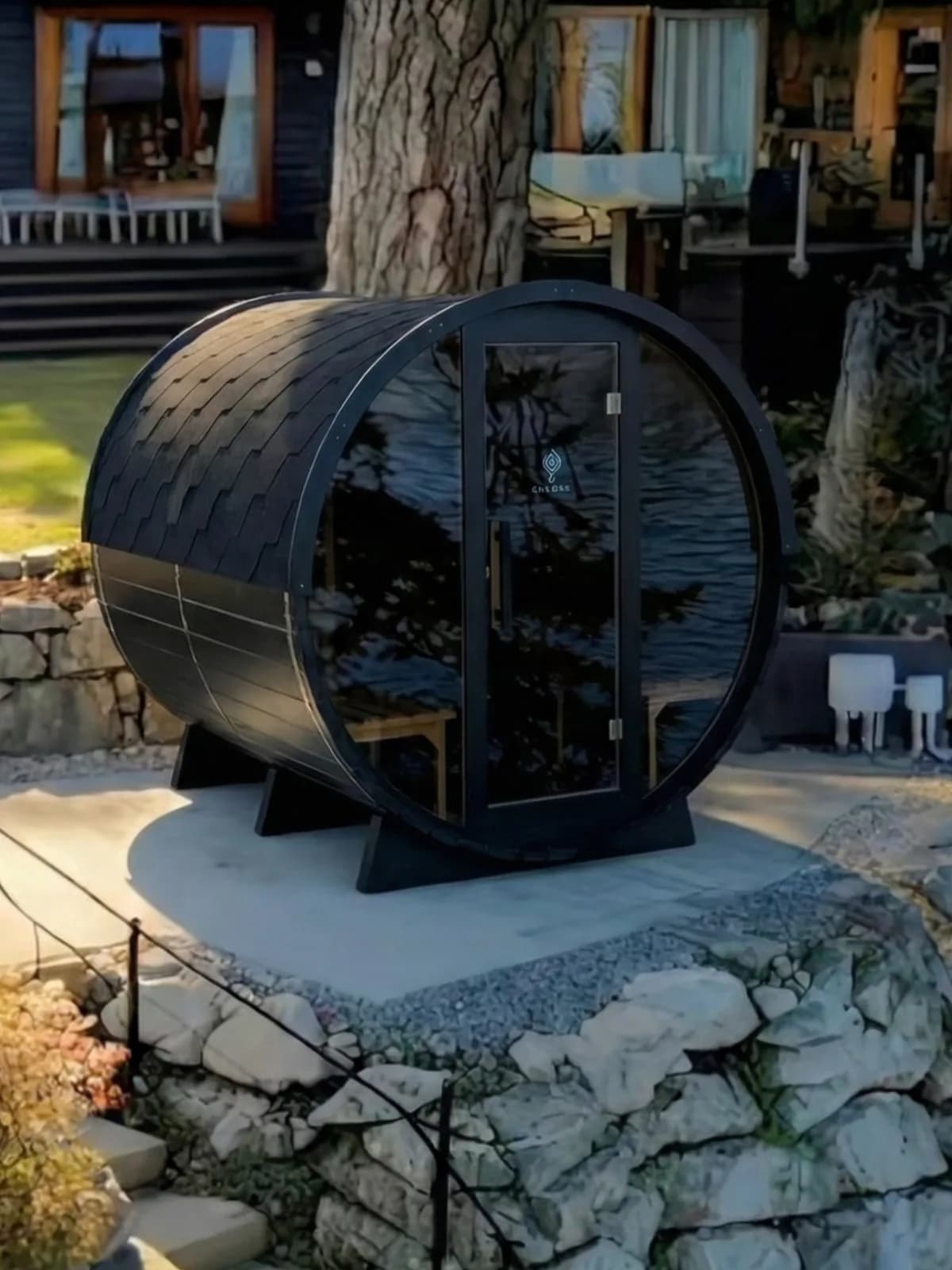 Black Cedar Barrel Sauna — sauna — view 2