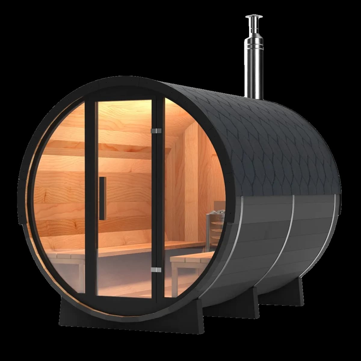Black Cedar Barrel Saunas — commercial