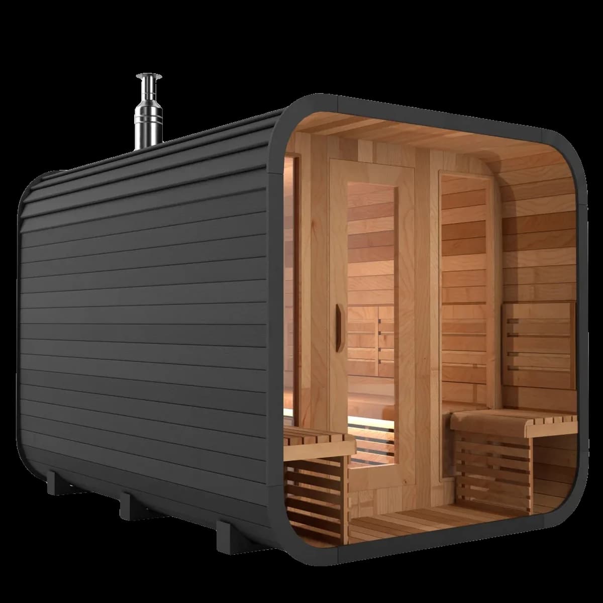 Black Cedar Sauna Cabin — outdoor cabin sauna